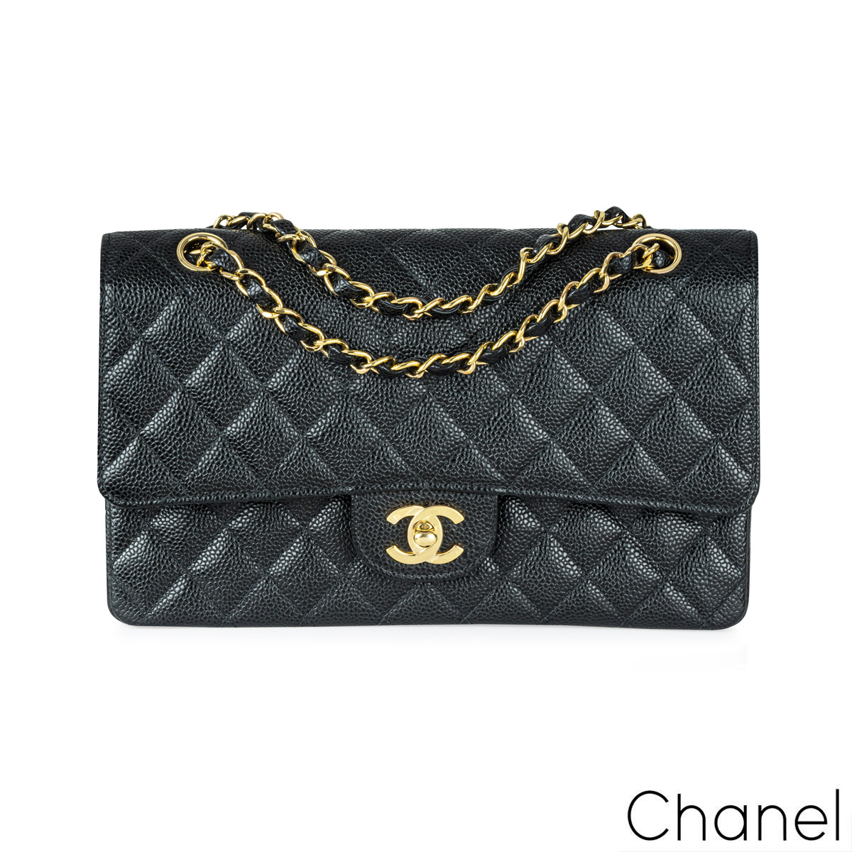 Vintage Authentic CHANEL CC Small Classic White Black Trim Flap Bag  eBay